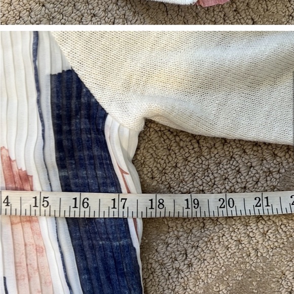 Anthropologie One September pleated chiffon front sweater, size Small - Picture 6 of 8